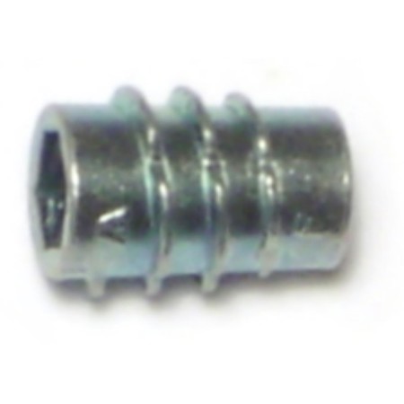 MIDWEST FASTENER Hex Drive Threaded Insert, #8-32 Int Thrd Sz, 5/16 in L, Zinc Alloy, 20 PK 68462